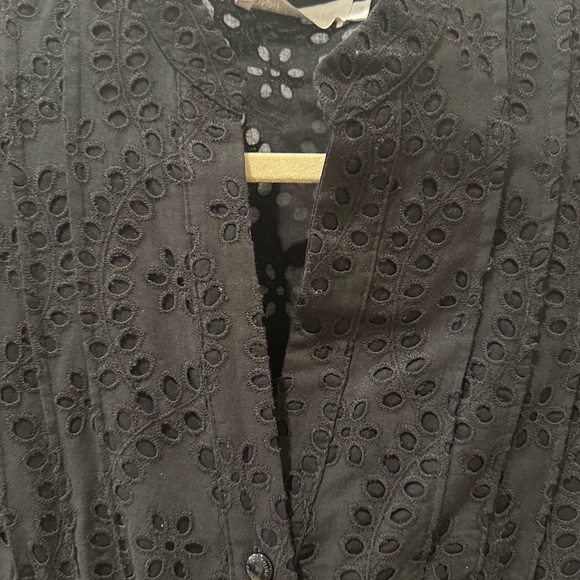 Anne Fontaine Melodie Black Eyelet Dress EUC - Picture 5 of 7